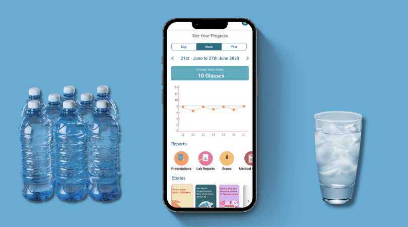 Track water-intake trends over time