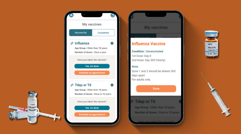 Get reminders for boosters and yearly shots